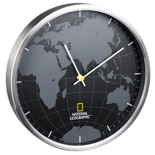 Часы настенные National Geographic World Map Aluminium (9080000)