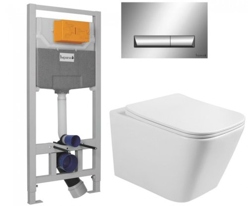 Унітаз з інсталяцією VOLLE Libra S Rimless 13-41-160S + I8120