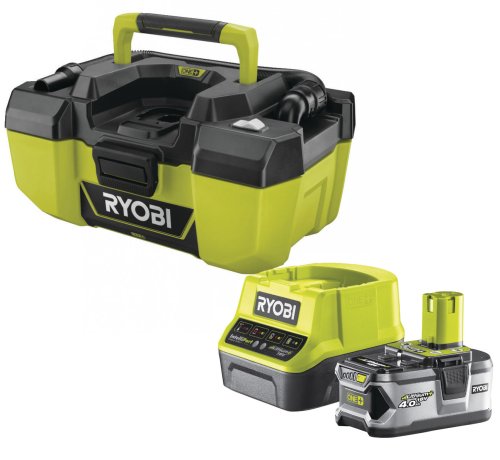 Строительный пылесос Ryobi R18PV-0 ONE+ с зарядным и аккумулятором 4 А/г,18В