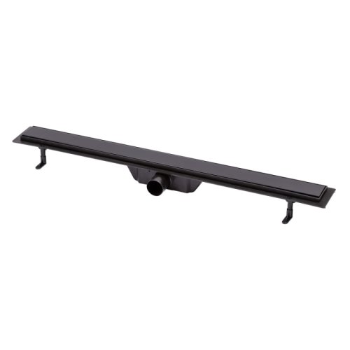 Трап линейный Qtap Dry Tile304-900MBLA с нержавеющей сеткой 900х70