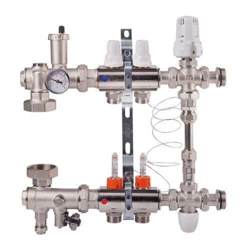 Колекторна група Icma 1" 2 виходи, з витратоміром №K0111