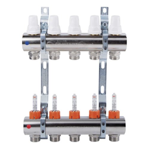 Коллектор Icma 1" 5 выходов, с расходомерами №K013