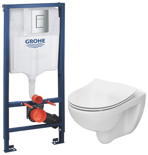 Комплект инсталляция 4 в 1 Grohe Rapid SL с унитазом Roca Victoria