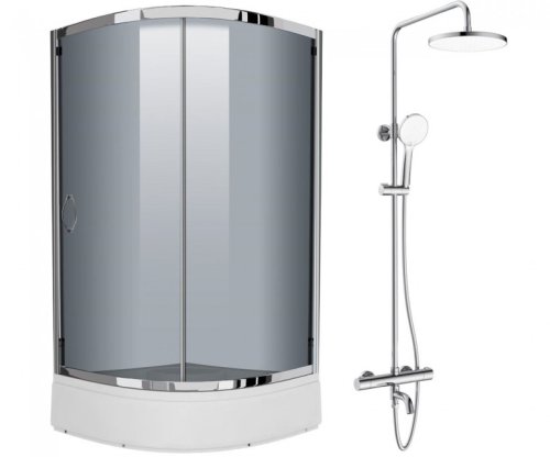 Комплект душова кабіна EGER Csardas 90x90 + душова система Imprese Centrum W Т-10510