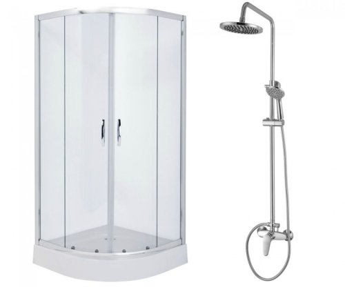 Комплект душова кабіна VOLLE Fiesta 90x90 10-22-157 + душова система Imprese Witow T-15080