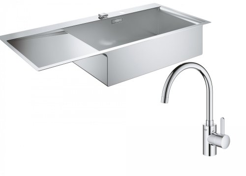 Кухонна мийка Grohe Sink K1000 31582SD0 зі змішувачем Grohe Eurosmart Cosmopolitan 32843002