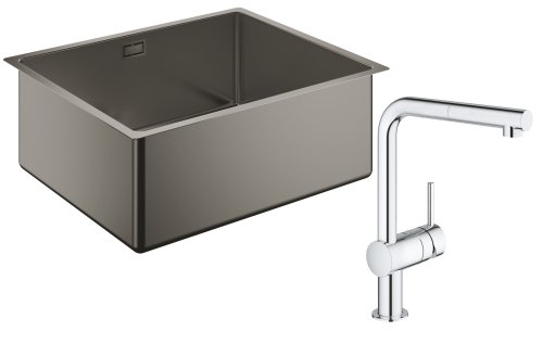 Кухонна мийка Grohe Sink K700 Undermount 31574AL0 зі змішувачем Grohe Minta 32168000