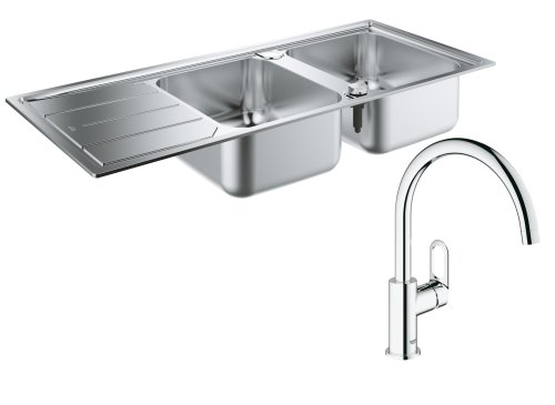 Кухонна мийка Grohe Sink K500 31588SD0 зі змішувачем GROHE BauLoop 31368000
