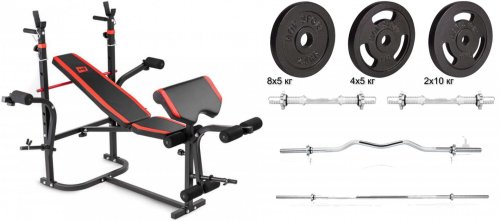 Набір Hop-Sport Strong 82 кг з лавкою HS-1065 + пульт (парта)