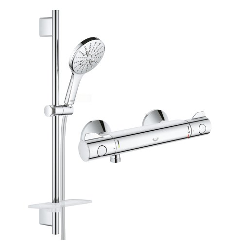 Змішувач для душу Grohe Grohtherm 800 з душовим гарнітуром Grohe Rainshower Smartactive 130