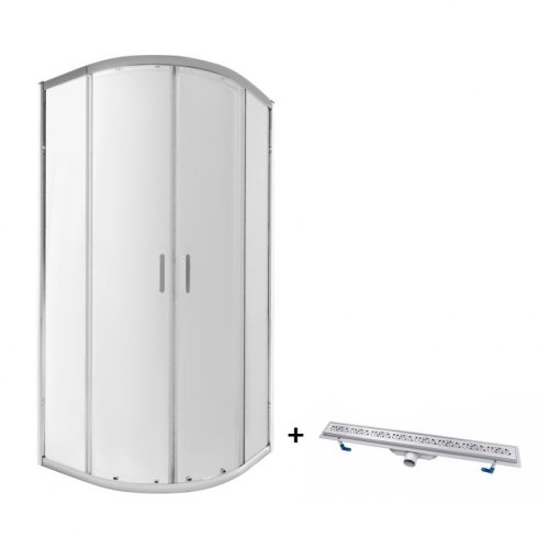 Душевая кабина Qtap Taurus CRM1099AC6 Clear с линейным трапом Dry FC304-800