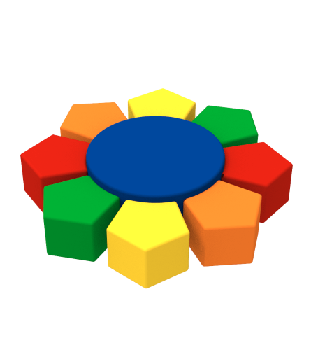 Комплект дитячих пуфів Камелія Kidigo 42024