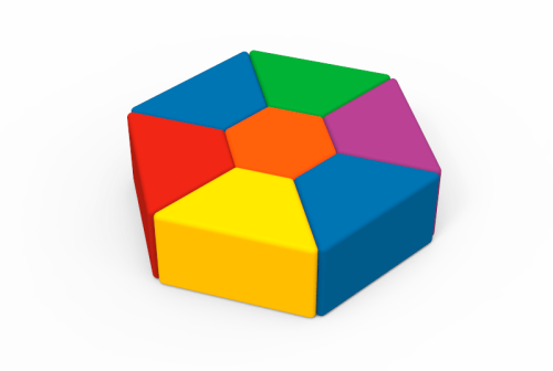 Комплект дитячих пуфів Семицвітик Kidigo 43018