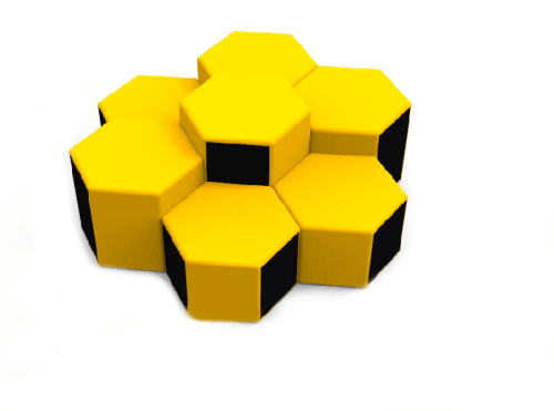 Комплект детских пуфов Соты Kidigo 43024