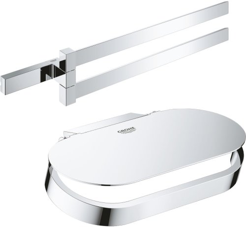 Набор аксессуаров Grohe полотенцедержатель Selection Cube 40768000 + держатель для туалетной бумаги Selection 41069000