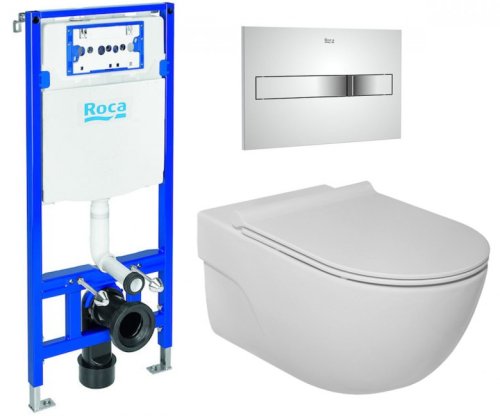 Унитаз + инсталляция Roca Meridian Rimless A890070020+A890196001+A34H240000