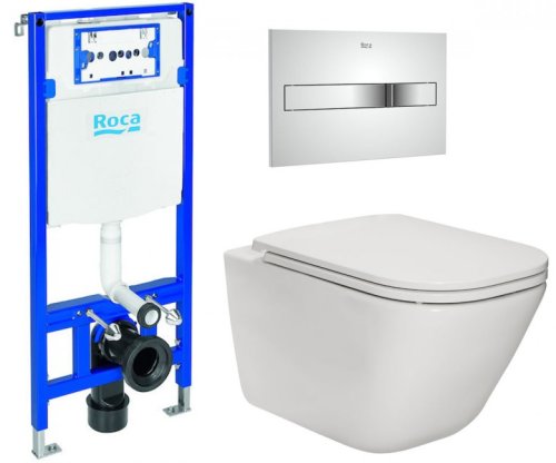 Унитаз + инсталляция Roca Gap Rimless A890070020+A890196001+A34H470000
