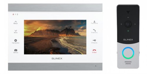 Комплект відеодомофона Slinex SL-07IPHD Silver White + Панель Slinex ML-20HD Silver Black
