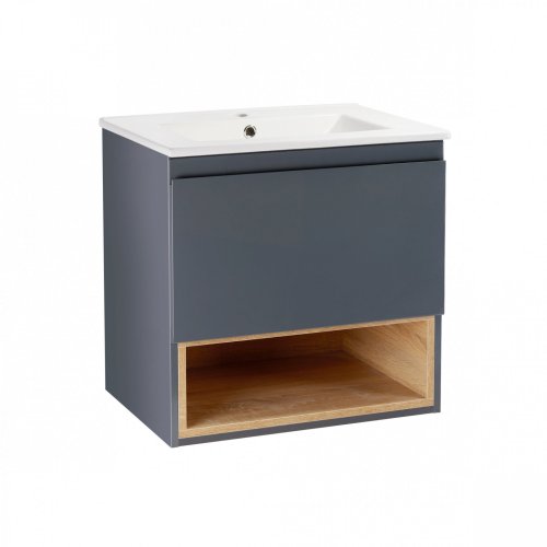 Тумба подвесная с умывальником Qtap Robin QT1372TPВ6002GWO