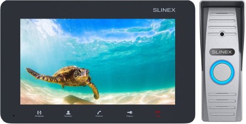 Комплект видеодомофона Slinex SM-07M Grafit + Панель Slinex ML-15HR Grey
