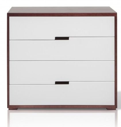 Комод МИКС-мебель Натали темный орех/белый