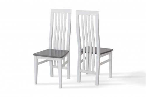 Стул МИКС-мебель Моника Твердый белый/серый