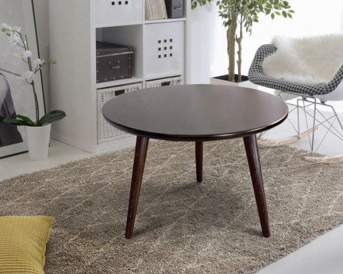 Стол журнальный МИКС-мебель Эрик круглый темный орех