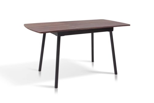 Стол обеденный МИКС-мебель Соло черный металл/дуб ТК (орех)