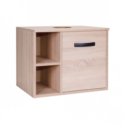 Тумба підвісна Qtap Pisces Whitish oak зі стільницею QT2579TPL603WO