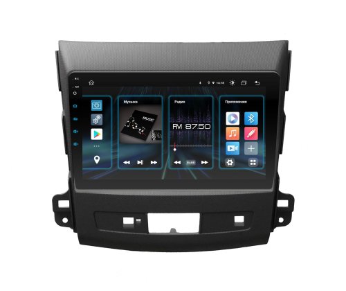 Штатная магнитола INCar DTA2-6181RF Mitsubishi Outlander XL Android 10 DSP+Navi с адаптером усилителя