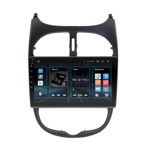 Штатная магнитола INCar DTA2-7007 Peugeot 206 Android 10 DSP +Navi