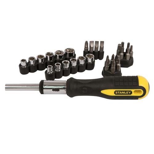 Викрутка з тріскачкою і набором насадок 29 шт. Stanley 0-54-925
