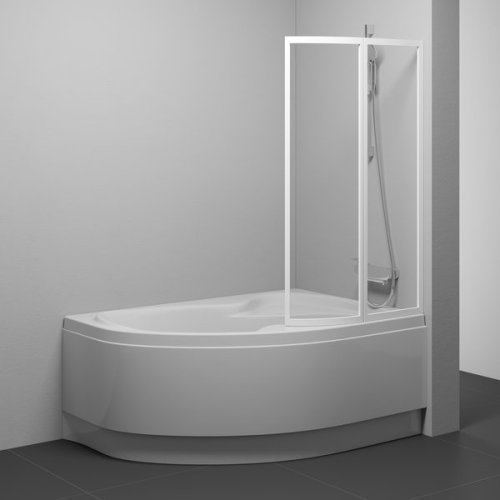Штора для ванны Ravak VSK2 Rosa 150 R Белый Transparent 76P80100Z1