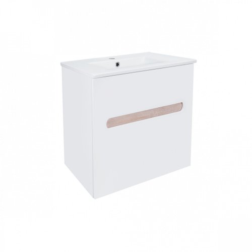 Тумба з умивальником Qtap Virgo White/Whitish oak QT1872TPА6013060CW