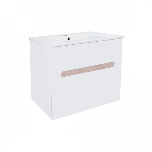 Тумба з умивальником Qtap Virgo White/Whitish oak QT1872TPА7013070CW