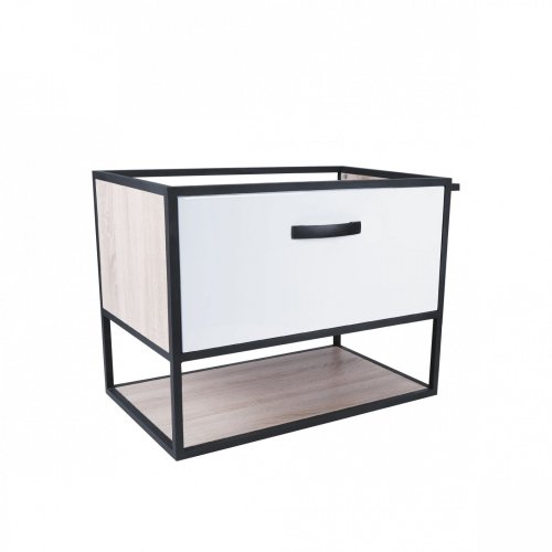 Тумба подвесная Qtap Taurus White/Whitish oak QT2474TPT703WWO