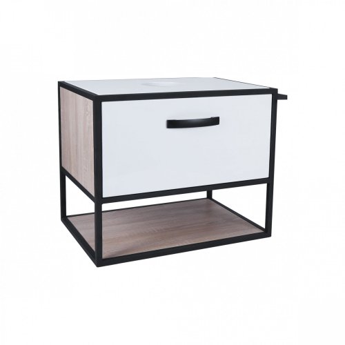 Тумба підвісна Qtap Taurus White/Whitish oak зі стільницею QT2479TPT703WWO