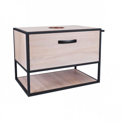 Тумба подвесная Qtap Taurus Whitish oak со столешницей QT2479TPT803WO