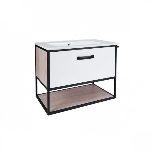 Тумба з умивальником Qtap Taurus White/Whitish oak QT2472TPT603WWO