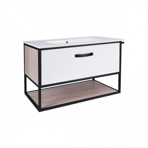 Тумба з умивальником Qtap Taurus White/Whitish oak QT2472TPT803WWO