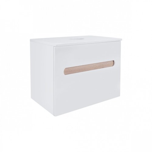 Тумба підвісна Qtap Virgo White/Whitish oak зі стільницею QT1879TPА601WWO