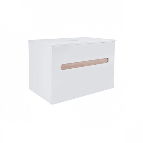 Тумба підвісна Qtap Virgo White/Whitish oak зі стільницею QT1879TPА701WWO