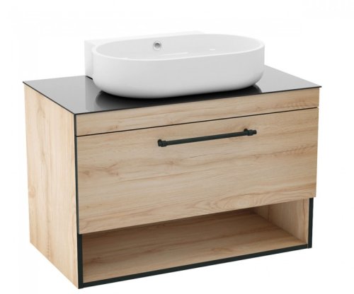 Тумба с умывальником Imprese Black Edge f32119OK