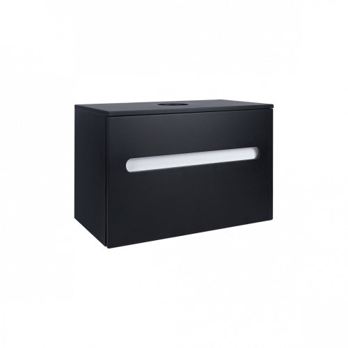 Тумба підвісна Qtap Virgo Black/White зі стільницею QT1879TPА702BW