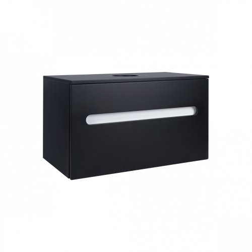 Тумба підвісна Qtap Virgo Black/White зі стільницею QT1879TPА802BW