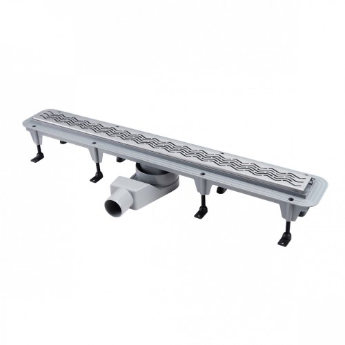 Трап Qtap Taurus CRM50800304 линейный с комбинированным затвором и решеткой из нержавеющей стали