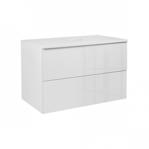 Тумба підвісна Qtap Tern White зі стільницею QT1779TPL701W