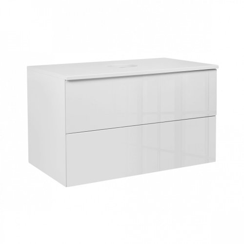 Тумба подвесная Qtap Tern White со столешницей QT1779TPL801W