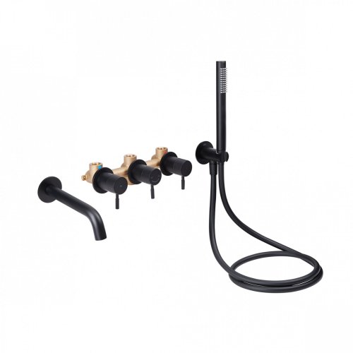 Смеситель скрытого монтажа Qtap Scorpio 3350105GB на три потребителя