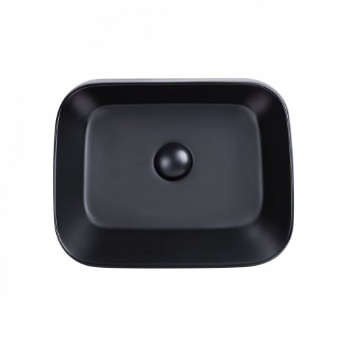 Умивальник Qtap Scorpio Matt black з донним клапаном QT14112242MBMB